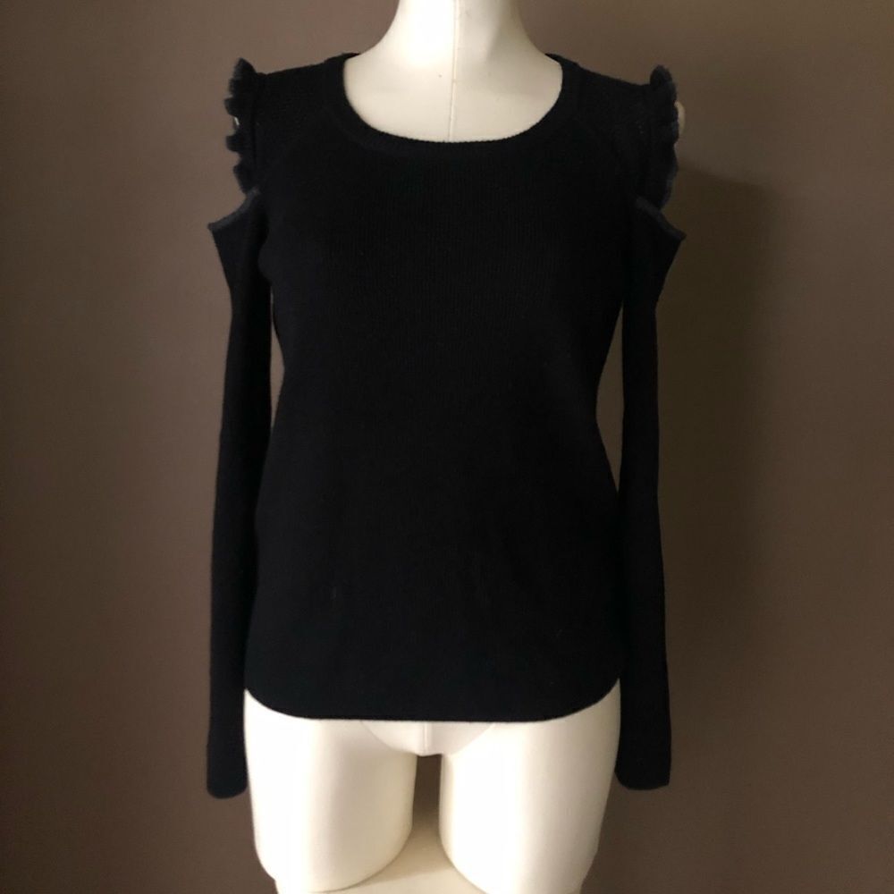 White + Warren Cold Shoulder Sweater